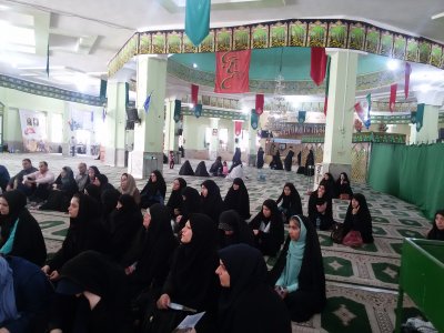 برگزاری مراسم وفات حضرت زینب در طلاییه با روضه خوانی خانم سیاحی معاونت فرهنگی آبدانان